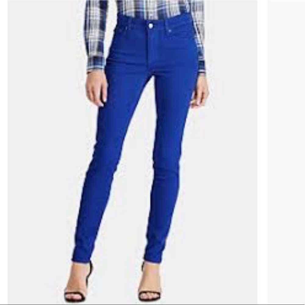 RALPH LAUREN Cobalt Blue Polo Pony Skinny Jeans 32